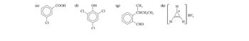 CHCH2CH3
(h)
“[A]-
BF
(e)
COOH
(f)
OH
Cl
&
(g)
CH3
CHO
CL