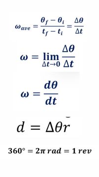 θη –θ;
tf - ti
ΔΘ
ω = lim
Δt→ο Δt
de
ω
dt
d =
= Δθη
360° = 2π rad = 1 rev
Wave
=
ΔΘ
ΔΕ