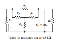 R3
R2
R5
R1
R6
RA
60 V-
Todos los resistores son de 4.5 kN
