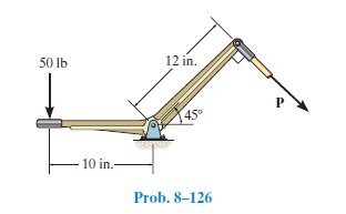 50 lb
12 in.
45
10 in.-
Prob. 8–126
