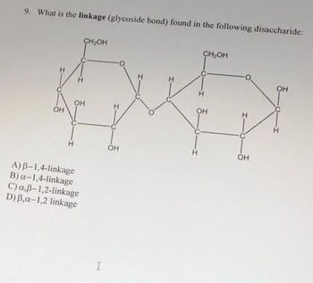 Answered: 10. The Following Disaccharide Is:… | Bartleby