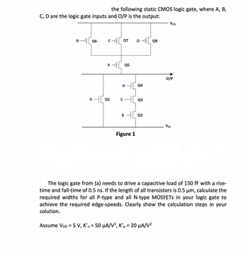 Answered: The Following Static CMOS Logic Gate,… | Bartleby