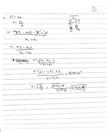 Answered: 3. Two Masses In An Atwood Machine Are… | Bartleby