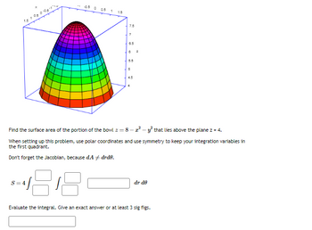 Answered: Find The Surface Area Of The Portion Of… | Bartleby