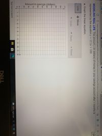 Amount in savings (dollars)
UCS
Dashboard
Ô https://www.bigideasmath.com/MRL/public/app/#/student/assessment:isPlayerWindow=true:assignmentld%=75ee9...
MODELING REAL LIFE The amount y (in dollars) of money in your savings account after x months is
represented by the equation y = 12.5x + 100.
a. Graph the linear equation.
Line
+ Move
> Undo
- Redo
x Reset
225
200
175
150
100
75
50
25
10
11
12
35°F Light rain
Type here to search
DELL
