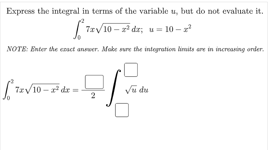 Answered: Express the integral in terms of the… | bartleby