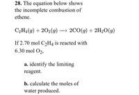 Answered 28. The equation below shows the bartleby