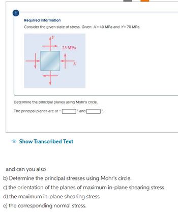 Solved] Principal stresses at a point are 80 N/mm2 and 40 N/mm2, bot