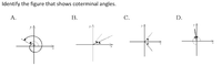 Identify the figure that shows coterminal angles.
А.
В.
С.
D.
