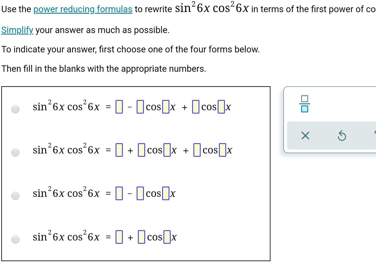 cos 6x sin 6x