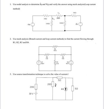 Answered: 1. Use Nodal Analysis To Determine Io… | Bartleby