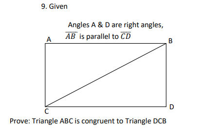 all right angles are congruent