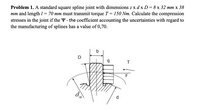 Answered: Problem 1. A standard square spline… | bartleby