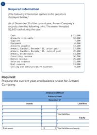 Answered Prepare the current year end balance bartleby