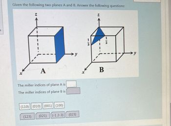 Answered: Given The Following Two Planes A And B.… | Bartleby