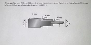 Answered: The Stepped Bar Has A Thickness Of 15… | Bartleby