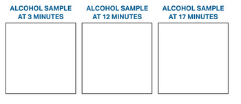 ALCOHOL SAMPLE
AT 3 MINUTES
ALCOHOL SAMPLE
AT 12 MINUTES
ALCOHOL SAMPLE
AT 17 MINUTES