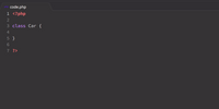 ## PHP Class Definition Example

Below is a simple PHP code snippet demonstrating how to define a class in PHP. This example defines a basic class named "Car".

```php
<?php

class Car {
  
}

?>
```

### Explanation:

1. `<?php ... ?>`: This is the PHP opening and closing tag. All PHP code must be written within these tags.
   
2. `class Car { ... }`: This line defines a new class named `Car`. In this example, the `Car` class is empty and does not contain any properties or methods yet. A class in PHP is a blueprint for objects and can contain properties (variables) and methods (functions) that define the behavior of the object.

This fundamental example is the first step in using object-oriented programming in PHP. By expanding this class with properties and methods, you can create more complex structures and functionality.