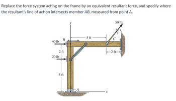 Answered: Replace The Force System Acting On The… | Bartleby