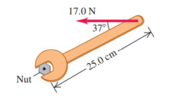 Nut
17.0 N
37°
25.0 cm