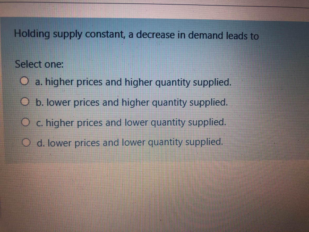 increase in demand supply constant