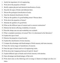 Characteristics of Good Bricks - Civil Engineering