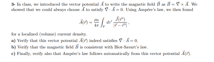 Answered: 3- In Class, We Introduced The Vector… | Bartleby