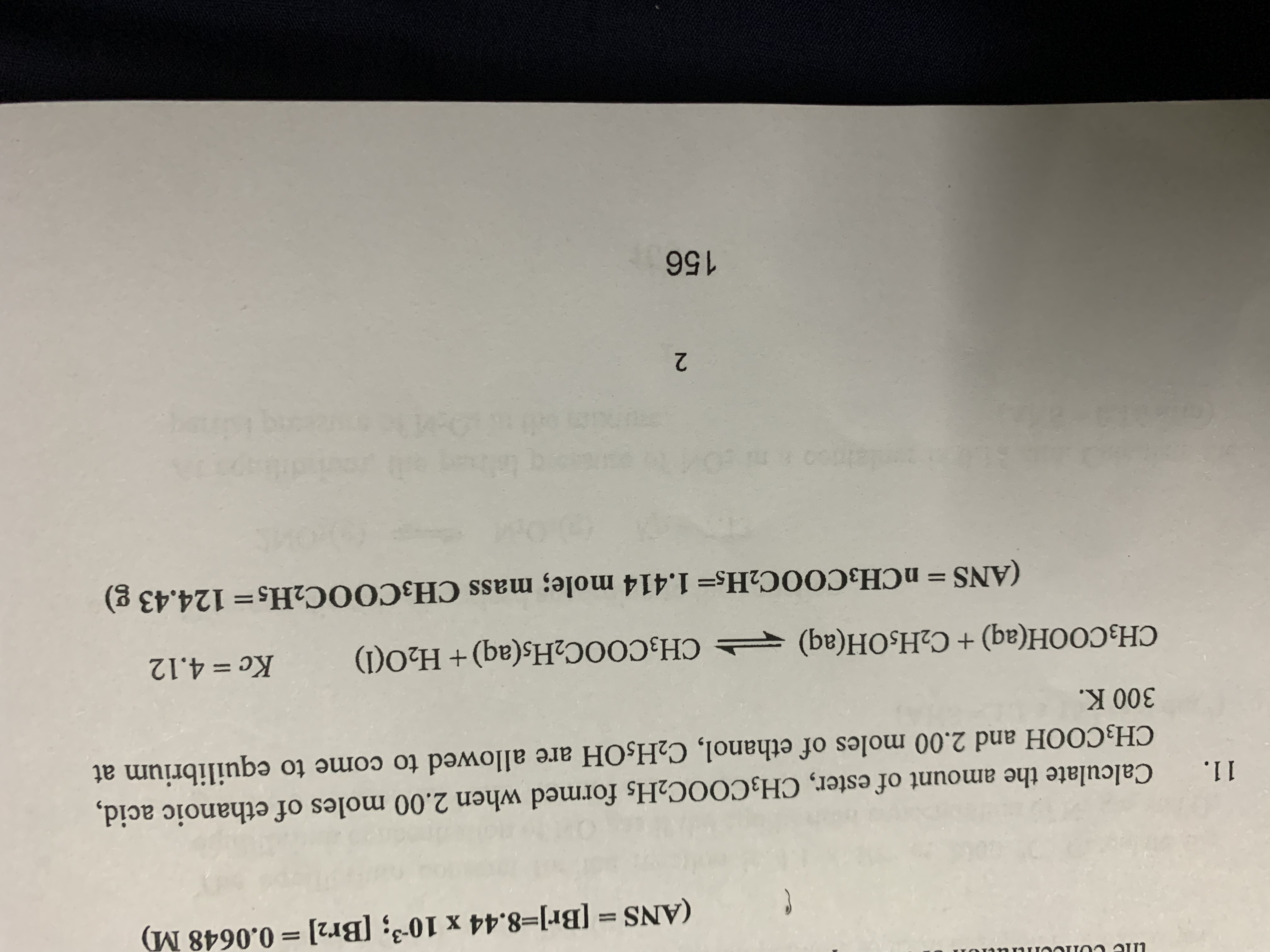 Answered Calculate the amount of ester bartleby