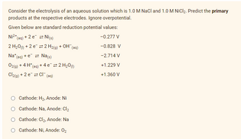 Answered: Consider The Electrolysis Of An Aqueous… | Bartleby