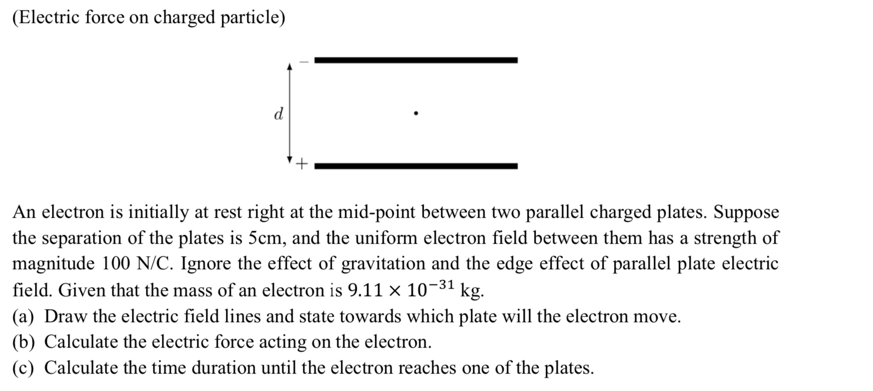 Answered Electric Force On Charged Particle An… Bartleby