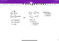 11:56 PM Thu 18 Feb
n 82%
Dynamics MA1001
Home
Insert
Draw
View
A Text Mode
Insert Space
+
Lasso Select
a =
S dv
a =ACOSCWE)
: 10SC 28(13))
a do
a
-36
13
13
= 0-998 mls
S, du =AcOswtrdo
V
-36
at l
-36
or
V+36 = 13a
V +36 = Sinlot)
V = 1ba -36
v+36 -
= (3 Co-998) -36
= -2303mlc
V= -35.998
