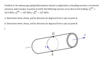 Answered: Problem II. An Exhaust Gas Piping… | Bartleby