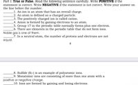 For each of the negative ions listed in column 1, use the periodic