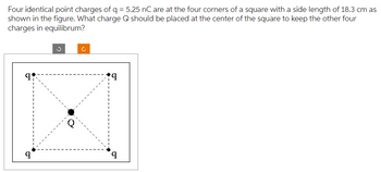 Answered: Four identical point charges of q =… | bartleby