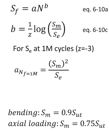 Sf = ANb B = ²log (5m) Z Se Eq. 6-10a ANf=1M Eq.… | Bartleby