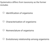 Answered: Systematics Differs From Taxonomy As… | Bartleby