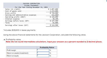 Answered: Using the above financial statements… | bartleby