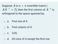 Answered Suppose A is n x n invertible matrix bartleby