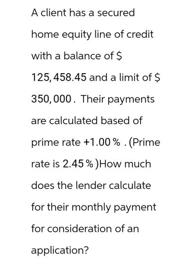 prime minus 1 home equity line