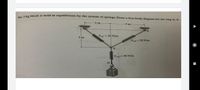 ta block is held in equilibrium by the system of springs. Draw a free-body diagram for the ring at A.
-3 m
KAC
wwww
= 20 N/m
3 m
kAB = 30 N/m
kAD = 40 N/m
D.
