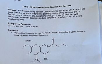 Answered Lab 7 Organic Molecules Structure and bartleby