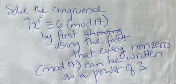 Answered: Solve The Con Congruence 1x²=6 (mod17) | Bartleby