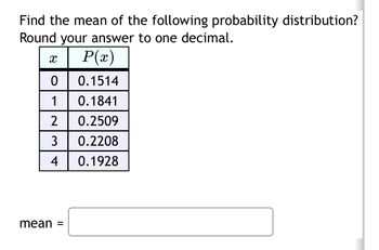 Answered: Find the mean of the following… | bartleby