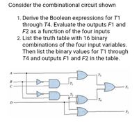 Answered: Consider The Combinational Circuit… | Bartleby