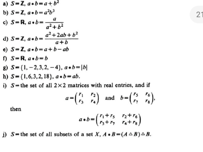 Answered: A) S=Z, A B=a+b² B) S=Z, A B=a²b³ | Bartleby