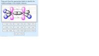 Drag and drop the appropriate labels to identify the
orbital overlaps in the CH,NH molecule.
o: C(sp?) - H(1s)
o: C(sp) - H(1s)
o: N(sp?) - H(1s)
o: N(sp®) - H(1s)
o: C(sp?) - N(sp*)
o: C(sp®) - N(sp°)
TT: C(2p) - N(2p)
TT: C(sp*) - N(sp)
lone pair on N(sp?)
lone pair on N(sp)
