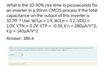 Answered: What Is The 10-90% Rise Time In… 