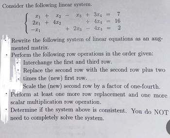 Answered Consider the following linear system. bartleby