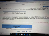 Required:
Calculate the correct ending balance of cash at the end of February. (Amounts to be deducted should be indicated with a minus
sign.)
