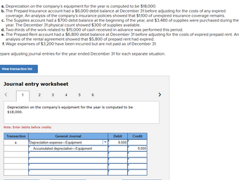 Answered: a. Depreciation on the company's… | bartleby